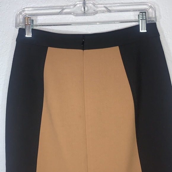 Halogen Black and Brown Color Block Pencil Skirt Size 0 - Picture 6 of 9